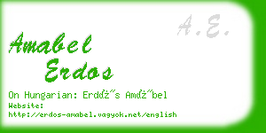 amabel erdos business card